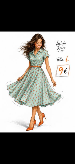 Vestido verde talla 46