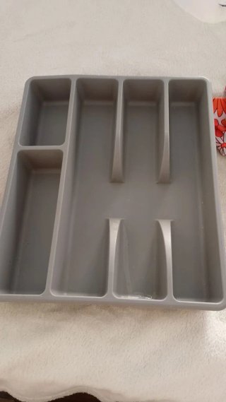 Organizador Cubiertos Plástico Gris