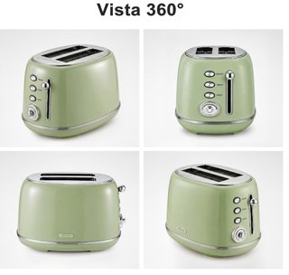 Tostadora Retro Wittal 2 Ranuras Anchas