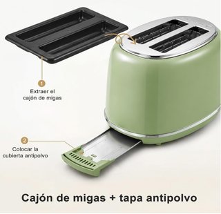 Tostadora Retro Wittal 2 Ranuras Anchas