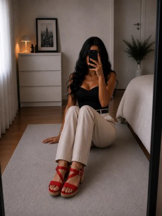 Sandali rossi da donna