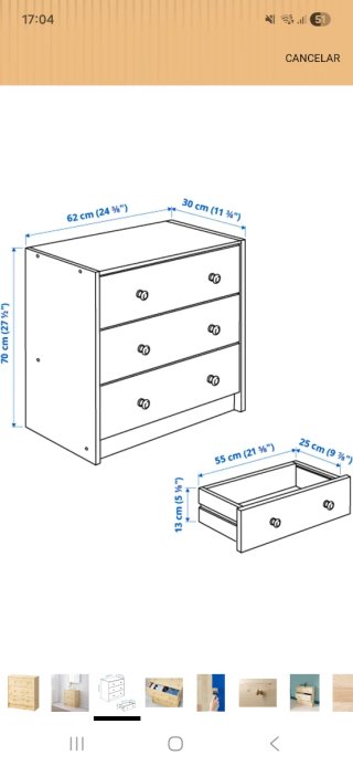 Cajonera Rast Ikea Madera