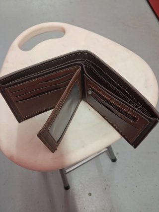 Cartera MENBENSE STYLE Clásica Marrón y Gris