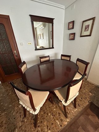 Mesa comedor extensible + 6 sillas