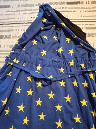 Capa Mago Ninja Estrellas y Kanji