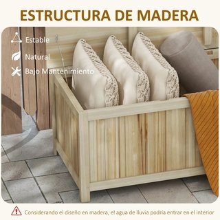 Arcón exterior de madera