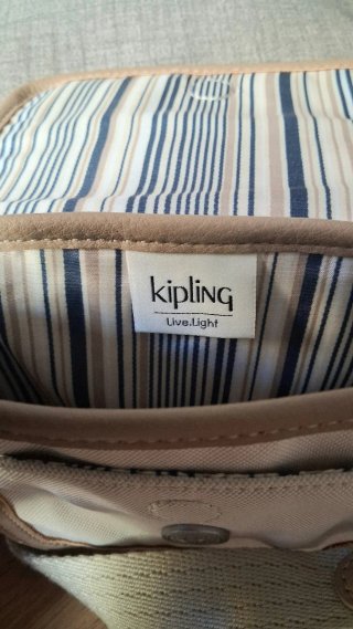 Bolso Kipling Beige y Marrón
