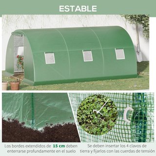 Invernadero 4.5x3x2m con Puerta