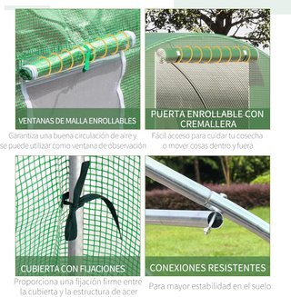 Invernadero 4.5x3x2m con Puerta