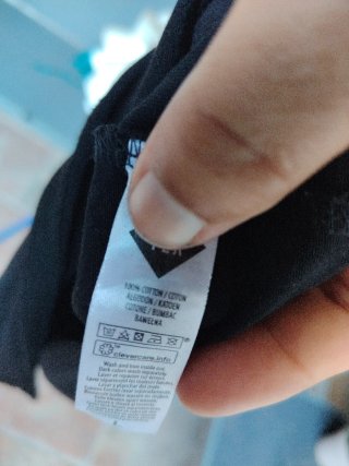 Vestido negro de algodón