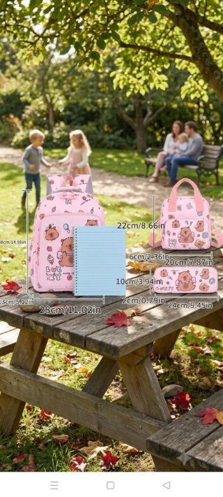 Conjunto Mochila Escolar Infantil 3 Piezas