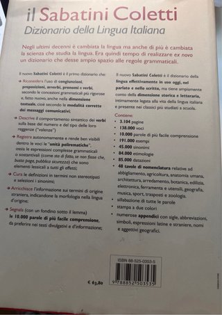 dizionario il Sabatini Colletti