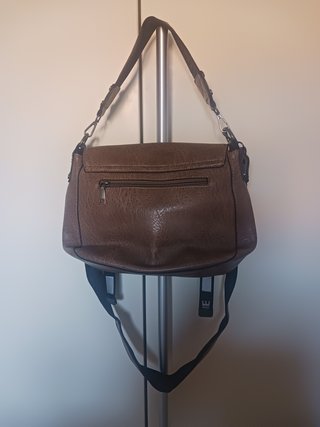 Borsa tracolla similpelle Homme&Femme marrone
