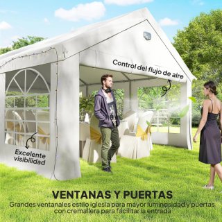 Carpa Fiesta Jardín 4x6m con Luces
