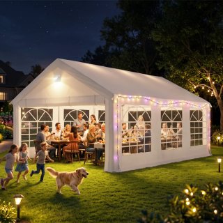 Carpa Fiesta Jardín 4x6m con Luces