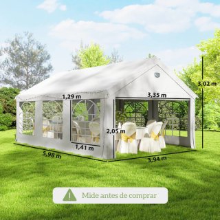 Carpa Fiesta Jardín 4x6m con Luces