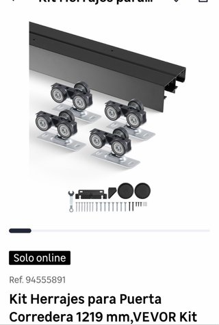 Kit Herrajes Puerta Corredera 1219mm VEVOR