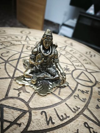 Figura de Latón de Shiva Sentado