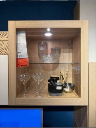 Vitrina Roble y Cristal sin estrenar