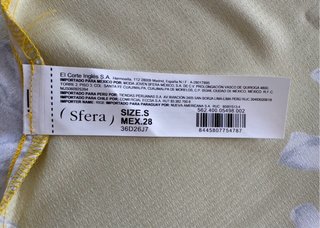 Vestido Sfera flores mostaza