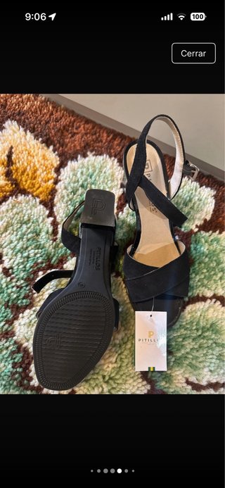 Sandalias Pitillos Talla 40 Negras