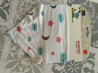 Lote 4 Baberos Bebé Estrellas y Nubes