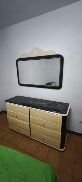 Cómoda, Espejo y 2 Mesitas Dormitorio