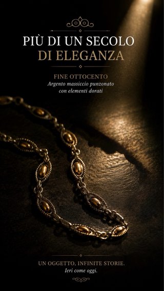 Catena panciotto antica argento e oro