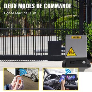 Apertura de Puerta Corredera, 1800 KG 7 m, Puerta Corredera Automática con 4 Controladores Remotos y Control por APP, Motor de Puerta Corredera Eléctrico para Entrada, Kit Completo de Hardware de ...