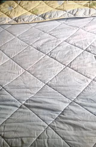 Edredón Cama 90 Gris y Amarillo