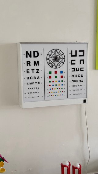 Optotipo luminoso para examen visual