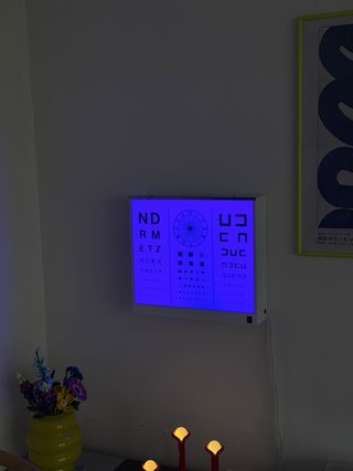 Optotipo luminoso para examen visual