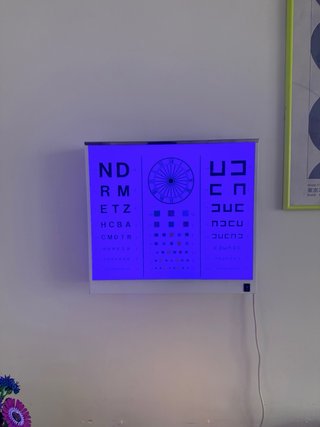 Optotipo luminoso para examen visual