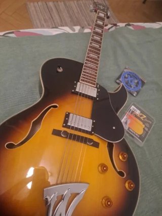 Guitarra hollow body Washburn J3
