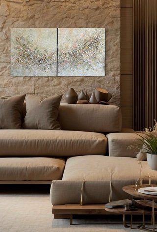 Cuadros decorativos texturizados. Díptico