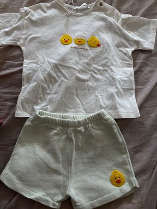 Conjunto Zara bebé patitos