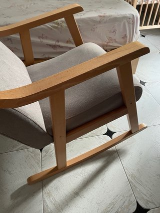 Mecedora madera tapizado lavable