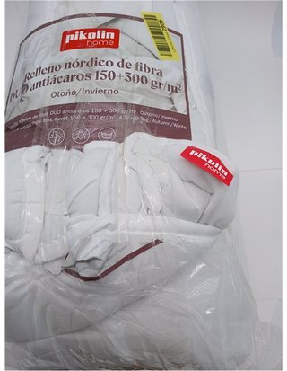 PIKOLIN Home – Duvet 135 x 200 cm – Duo 4 Seasons 150 + 300 g Soft and Breathable Fibre – Filling for All Year Round - Easy Wash -