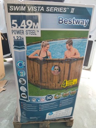 BESTWAY piscina Steel Oblò vista 549 x 122cm