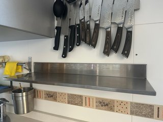 Botellero y 3 estantes cocina acero inox. - ikea
