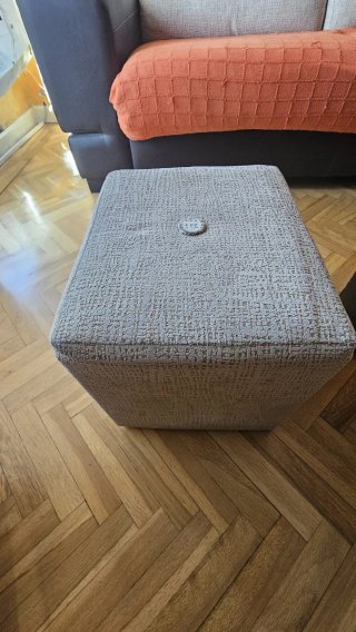 Conjunto muebles de salón completo sofás puf mesas