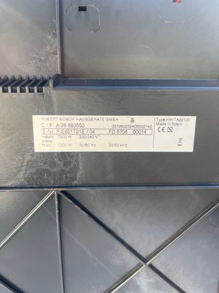 Placa de inducción Bosch 7200W