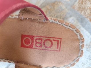 Alpargatas planas mujer rojo y beige