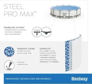 Piscina Bestway Steel Pro MAX 305 x 100 cm