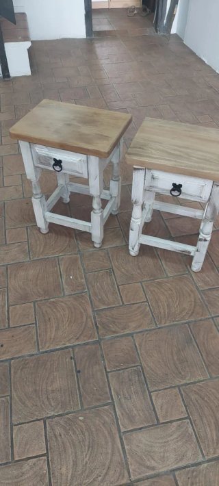 Mesitas de noche rústicas madera