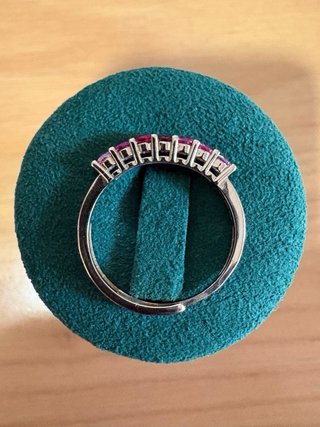 Veretta Argento Rodiato Zirconi Rosa