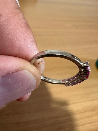 Veretta Argento Rodiato Zirconi Rosa