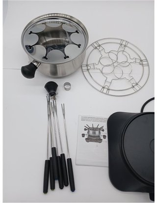 Tristar FO-1109 Olla eléctrica Multifuncional para Fondue de Queso - Chocolate o Aceite - Volumen 1.3 litros - 1400 W - Carcasa de A