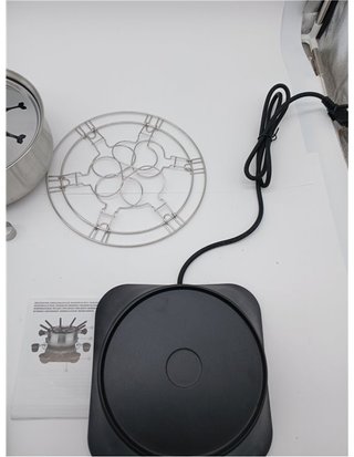 Tristar FO-1109 Olla eléctrica Multifuncional para Fondue de Queso - Chocolate o Aceite - Volumen 1.3 litros - 1400 W - Carcasa de A