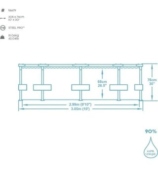 Piscina Bestway Steel Pro 305x76cm